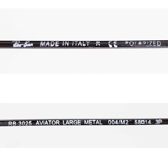 Ray-Ban Men's RB3025 AVIATOR CLASSIC Pilot Sunglasses Glasses Large Metal Italy - Picture 4 of 11